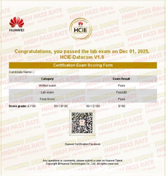 ThinkMo HCIE Triple Pass: