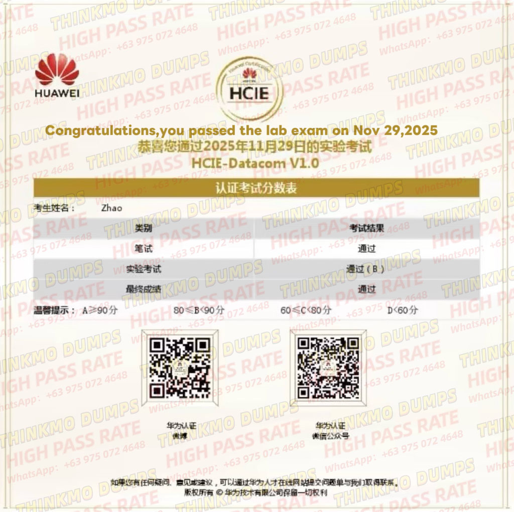 ThinkMo Dumps : Dec HCIE-