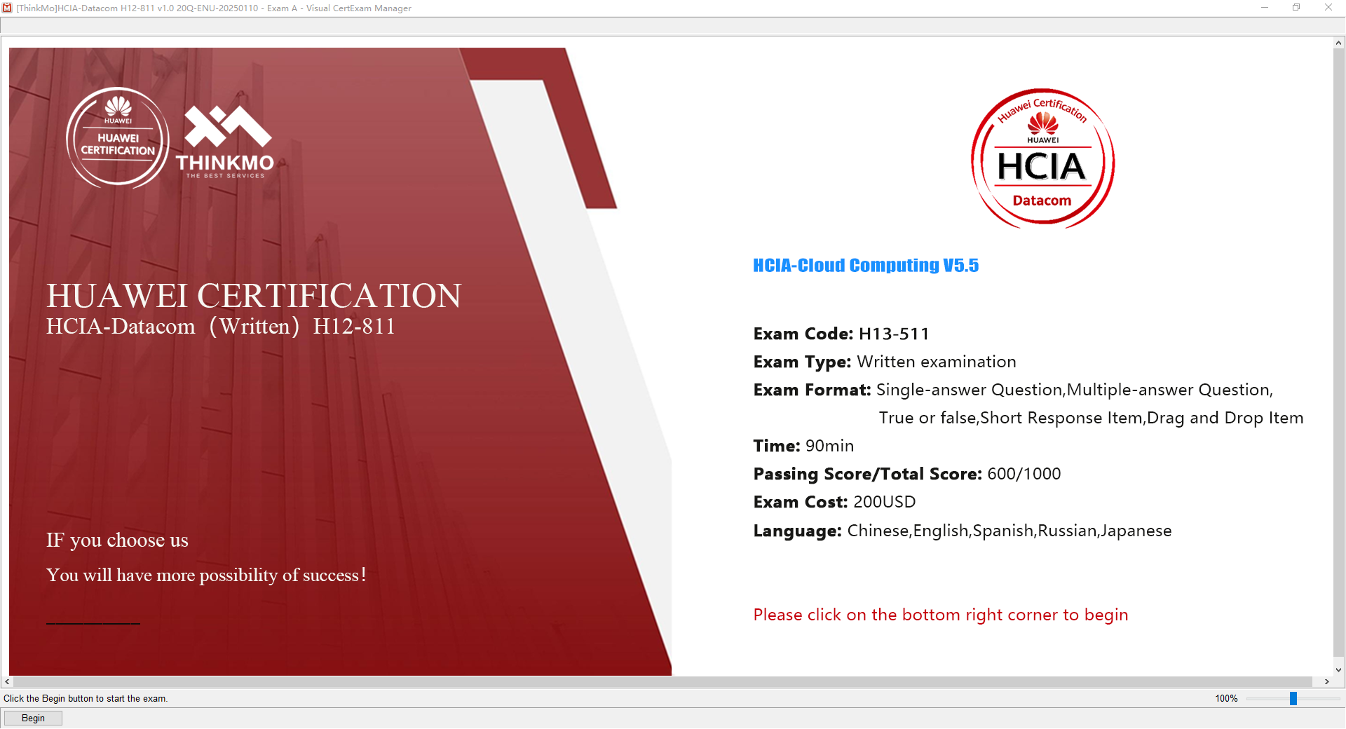 【H13-511】HCIA Dumps Valid and 100% Pass.png